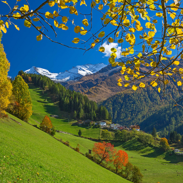 St. Peter against Pferrerspitze (2578m), Ahrntal, Trentino-South Tyrol 1000 Jigsaw Puzzle 3D Modell
