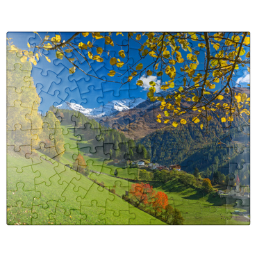 puzzleplate St. Peter against Pferrerspitze (2578m), Ahrntal, Trentino-South Tyrol 100 Jigsaw Puzzle