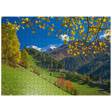 puzzleplate St. Peter against Pferrerspitze (2578m), Ahrntal, Trentino-South Tyrol 500 Jigsaw Puzzle