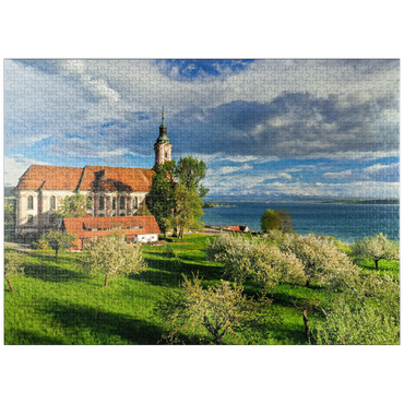 puzzleplate Pilgrimage church Birnau near Unteruhldingen at Lake Constance 1000 Jigsaw Puzzle