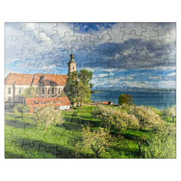 puzzleplate Pilgrimage church Birnau near Unteruhldingen at Lake Constance 100 Jigsaw Puzzle