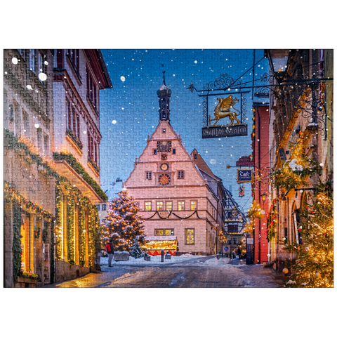 puzzleplate Marketplace during the Christmas season 1000 Jigsaw Puzzle