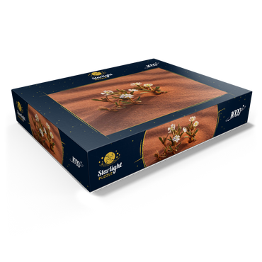 The desert blooms, flowers in the sand, Wadi Rum, Aqaba Governorate, Jordan 1000 Jigsaw Puzzle box view1