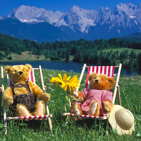 Sunny vacations in Upper Bavaria, Germany 1000 Jigsaw Puzzle 3D Modell
