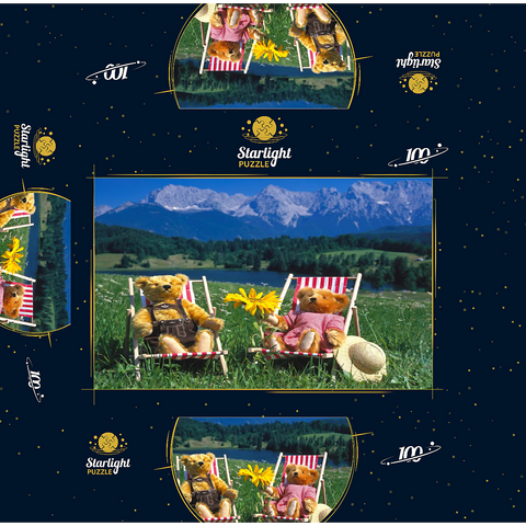 Sunny vacations in Upper Bavaria, Germany 100 Jigsaw Puzzle box 3D Modell