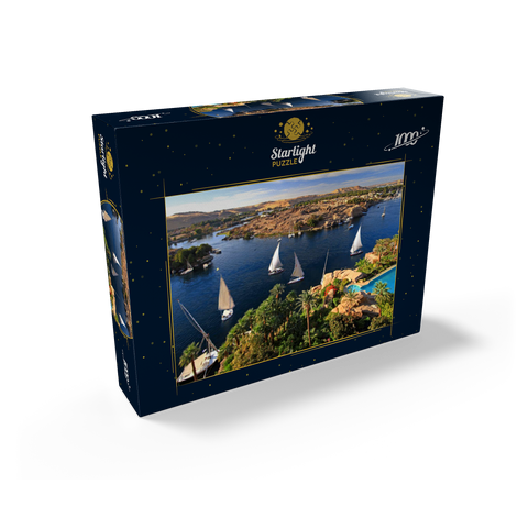 View from Old Cataract Hotel to Elephantine Island, Aswan, Egypt 1000 Jigsaw Puzzle box view1