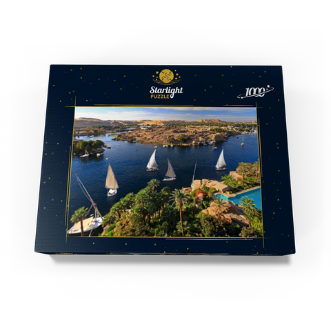 View from Old Cataract Hotel to Elephantine Island, Aswan, Egypt 1000 Jigsaw Puzzle box view1