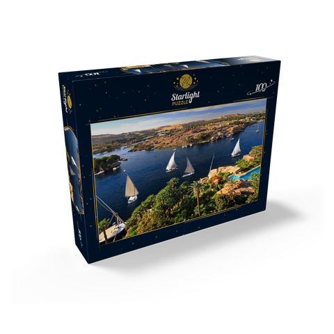 View from Old Cataract Hotel to Elephantine Island, Aswan, Egypt 100 Jigsaw Puzzle box view1