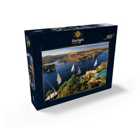 View from Old Cataract Hotel to Elephantine Island, Aswan, Egypt 500 Jigsaw Puzzle box view1