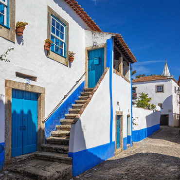 Alley in the historic center of Óbidos 1000 Jigsaw Puzzle 3D Modell