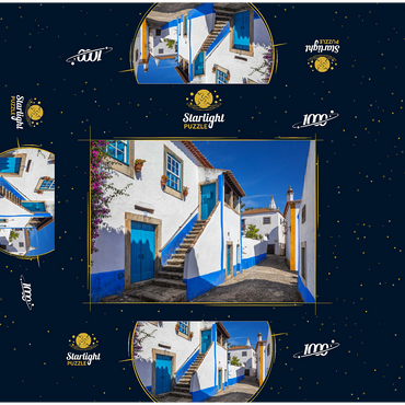 Alley in the historic center of Óbidos 1000 Jigsaw Puzzle box 3D Modell