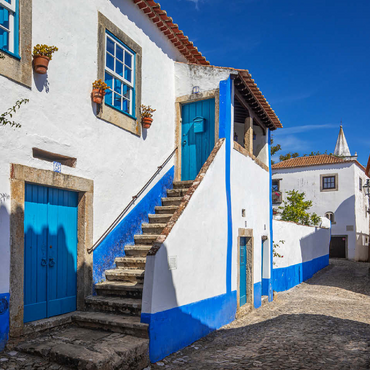 Alley in the historic center of Óbidos 100 Jigsaw Puzzle 3D Modell
