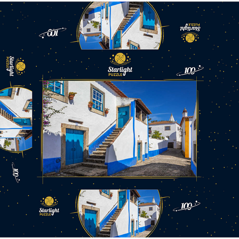 Alley in the historic center of Óbidos 100 Jigsaw Puzzle box 3D Modell
