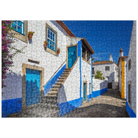 puzzleplate Alley in the historic center of Óbidos 500 Jigsaw Puzzle