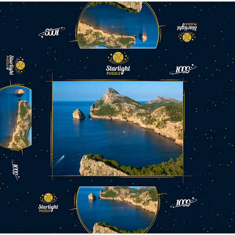 Cap de Formentor with the island Illot el Colomer, Pollenca, Serra de Tramuntana, Mallorca 1000 Jigsaw Puzzle box 3D Modell
