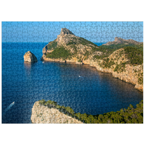 puzzleplate Cap de Formentor with the island Illot el Colomer, Pollenca, Serra de Tramuntana, Mallorca 500 Jigsaw Puzzle