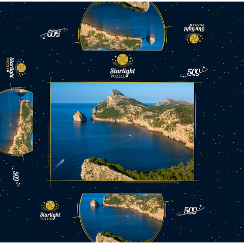 Cap de Formentor with the island Illot el Colomer, Pollenca, Serra de Tramuntana, Mallorca 500 Jigsaw Puzzle box 3D Modell