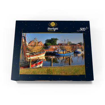 Fishing harbor with crab boats in morning light 500 Jigsaw Puzzle box view1