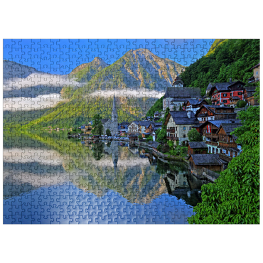 puzzleplate Hallstatt am Hallstättersee, Salzkammergut, Austria 500 Jigsaw Puzzle