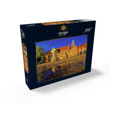 Brunswick Lion and Dankwarderode Castle at the Burgplatz by night, Brunswick 1000 Jigsaw Puzzle box view1