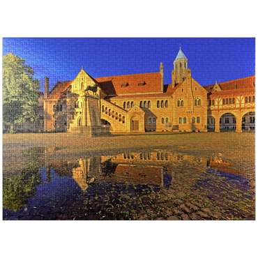 puzzleplate Brunswick Lion and Dankwarderode Castle at the Burgplatz by night, Brunswick 1000 Jigsaw Puzzle