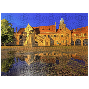 puzzleplate Brunswick Lion and Dankwarderode Castle at the Burgplatz by night, Brunswick 500 Jigsaw Puzzle