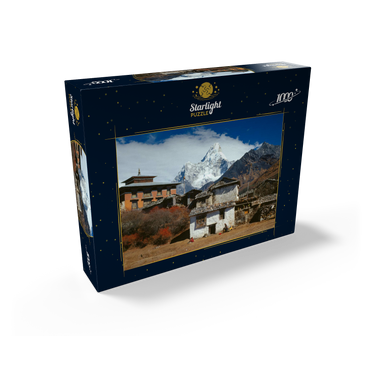 Buddhist monastery in Tengboche with view to Ama Dablam, Khumbu region, Himalaya, Nepal 1000 Jigsaw Puzzle box view1