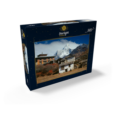 Buddhist monastery in Tengboche with view to Ama Dablam, Khumbu region, Himalaya, Nepal 500 Jigsaw Puzzle box view1
