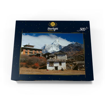 Buddhist monastery in Tengboche with view to Ama Dablam, Khumbu region, Himalaya, Nepal 500 Jigsaw Puzzle box view1