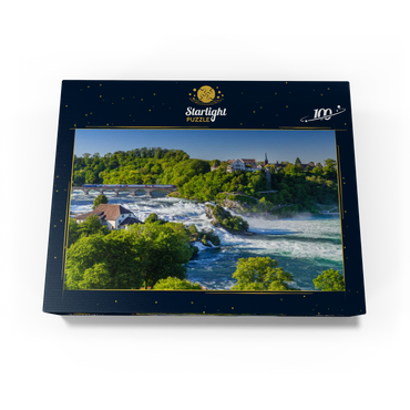 View over the Rhine Falls to Schloss Laufen 100 Jigsaw Puzzle box view1