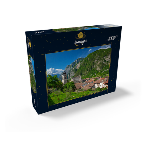 Church and Castello di Tenno, Tenno, Lake Garda, Province of Trento, Trentino-Alto Adige, Italy 1000 Jigsaw Puzzle box view1