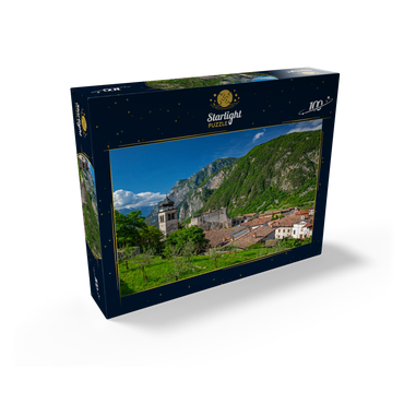 Church and Castello di Tenno, Tenno, Lake Garda, Province of Trento, Trentino-Alto Adige, Italy 100 Jigsaw Puzzle box view1