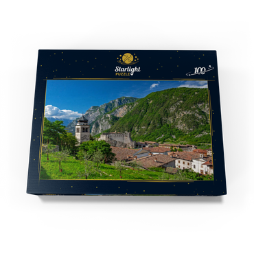 Church and Castello di Tenno, Tenno, Lake Garda, Province of Trento, Trentino-Alto Adige, Italy 100 Jigsaw Puzzle box view1