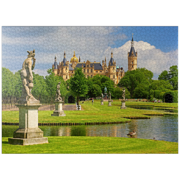 puzzleplate Palace Garden with Schwerin Castle 1000 Jigsaw Puzzle