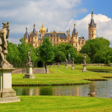 Palace Garden with Schwerin Castle 1000 Jigsaw Puzzle 3D Modell