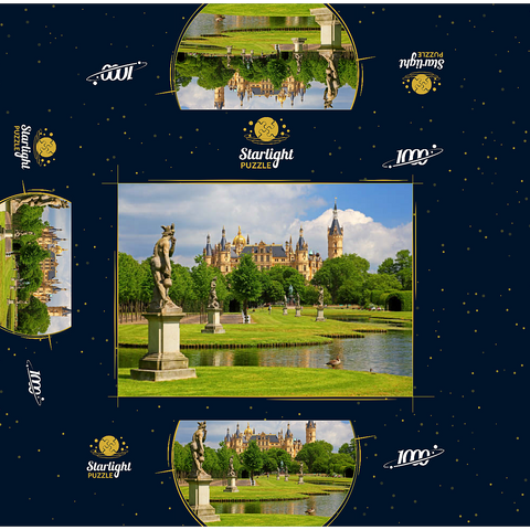 Palace Garden with Schwerin Castle 1000 Jigsaw Puzzle box 3D Modell