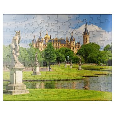 puzzleplate Palace Garden with Schwerin Castle 100 Jigsaw Puzzle