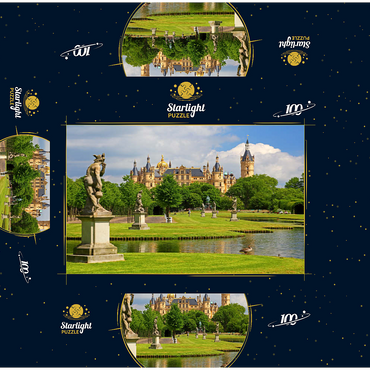 Palace Garden with Schwerin Castle 100 Jigsaw Puzzle box 3D Modell