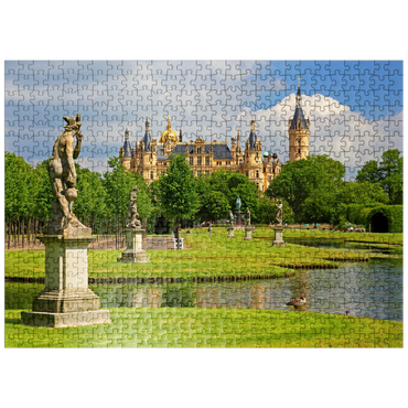 puzzleplate Palace Garden with Schwerin Castle 500 Jigsaw Puzzle
