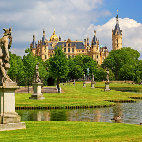 Palace Garden with Schwerin Castle 500 Jigsaw Puzzle 3D Modell