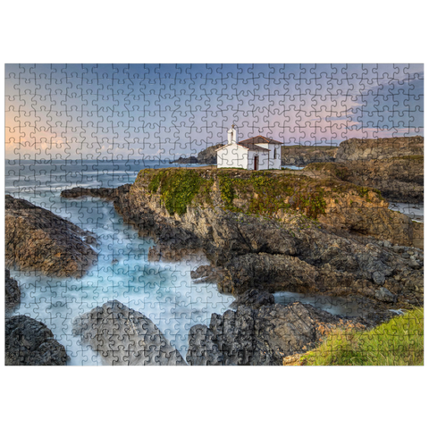 puzzleplate Chapel Ermida da Nosa Señora do Porto near Valdoviño 500 Jigsaw Puzzle
