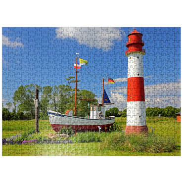 puzzleplate Fishing village Maasholm at the mouth of the river Schleim 500 Jigsaw Puzzle