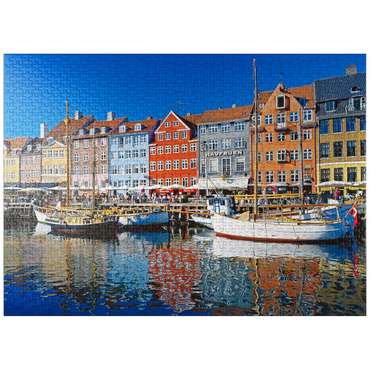 puzzleplate Old harbor in the center of Copenhagen, Nyhavn 1000 Jigsaw Puzzle