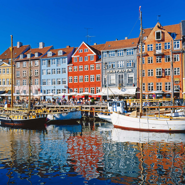 Old harbor in the center of Copenhagen, Nyhavn 1000 Jigsaw Puzzle 3D Modell