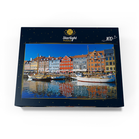 Old harbor in the center of Copenhagen, Nyhavn 100 Jigsaw Puzzle box view1