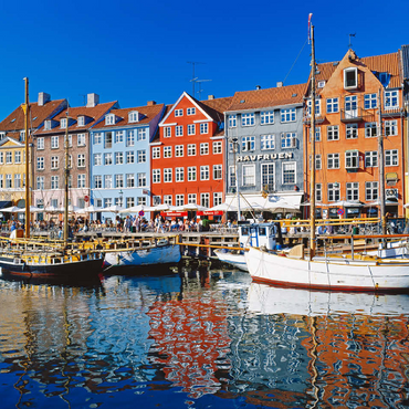 Old harbor in the center of Copenhagen, Nyhavn 100 Jigsaw Puzzle 3D Modell