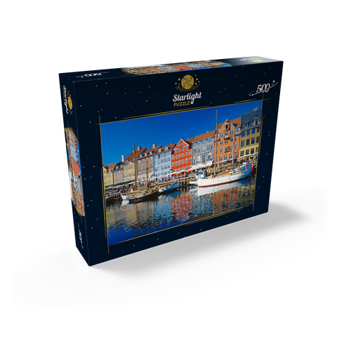 Old harbor in the center of Copenhagen, Nyhavn 500 Jigsaw Puzzle box view1