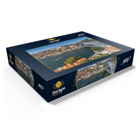 View over the river Douro to the old town Ribeira of Porto 1000 Jigsaw Puzzle box view1