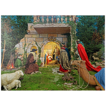 puzzleplate Christmas crib in St. Salvator Cathedral in Fulda, Hesse, Germany 1000 Jigsaw Puzzle