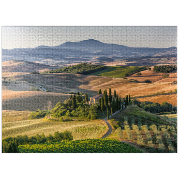 puzzleplate Country house near San Quirico d'Orcia, Val d'Orcia, province of Siena, Tuscany, Italy 1000 Jigsaw Puzzle